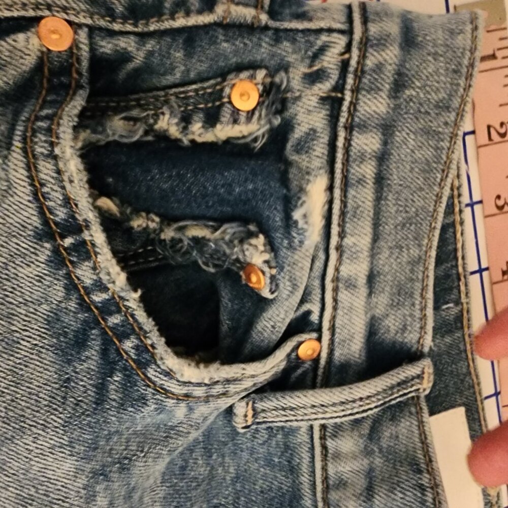 MOTHER The Tripper Flood Fray Jeans NWOT Blue Size 25 - Picture 8 of 14